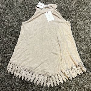 Pink rose float tank top